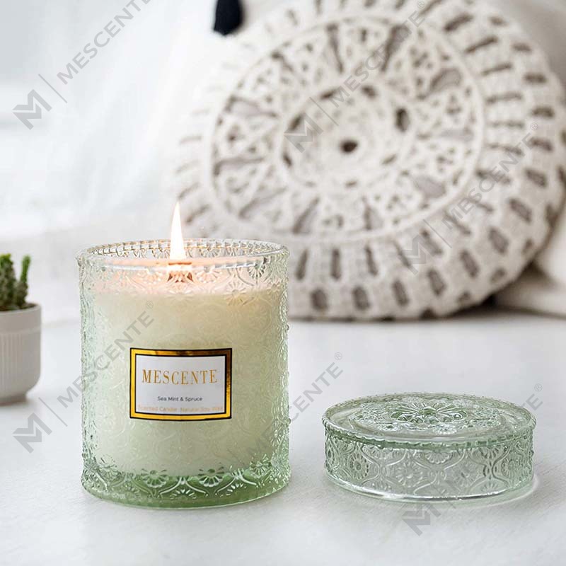 M&S cent zelfgemaakte eucalyptus groene munt sojawas gedroogde bloemengeur spa-kaars