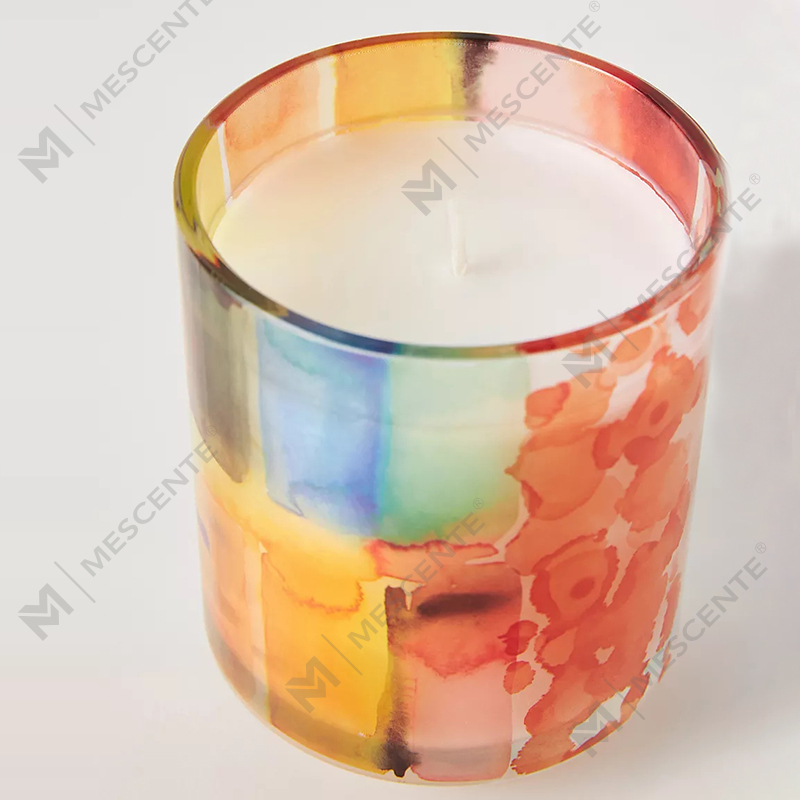 M&Scent Luxe op maat gemaakte decoratie Private Label 3 Wick A Sunday Painter Glass Crystal geurende sojawaskaarsen