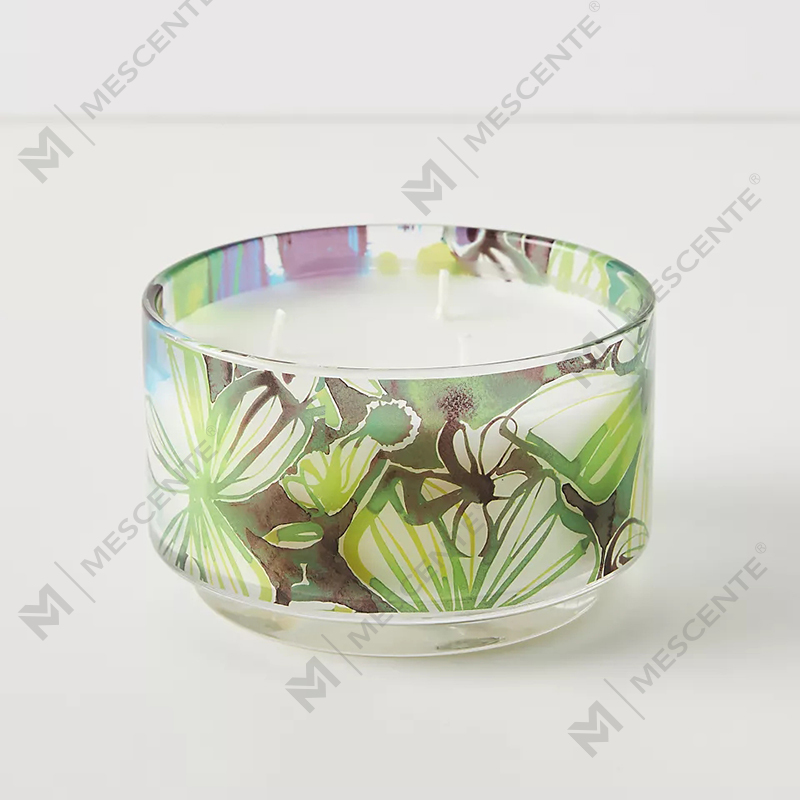 M&Scent Luxe op maat gemaakte decoratie Private Label 3 Wick A Sunday Painter Glass Crystal geurende sojawaskaarsen
