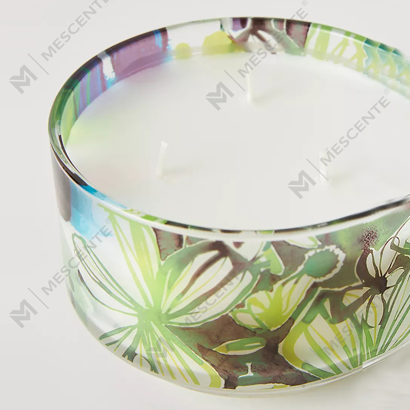 M&Scent Luxe op maat gemaakte decoratie Private Label 3 Wick A Sunday Painter Glass Crystal geurende sojawaskaarsen