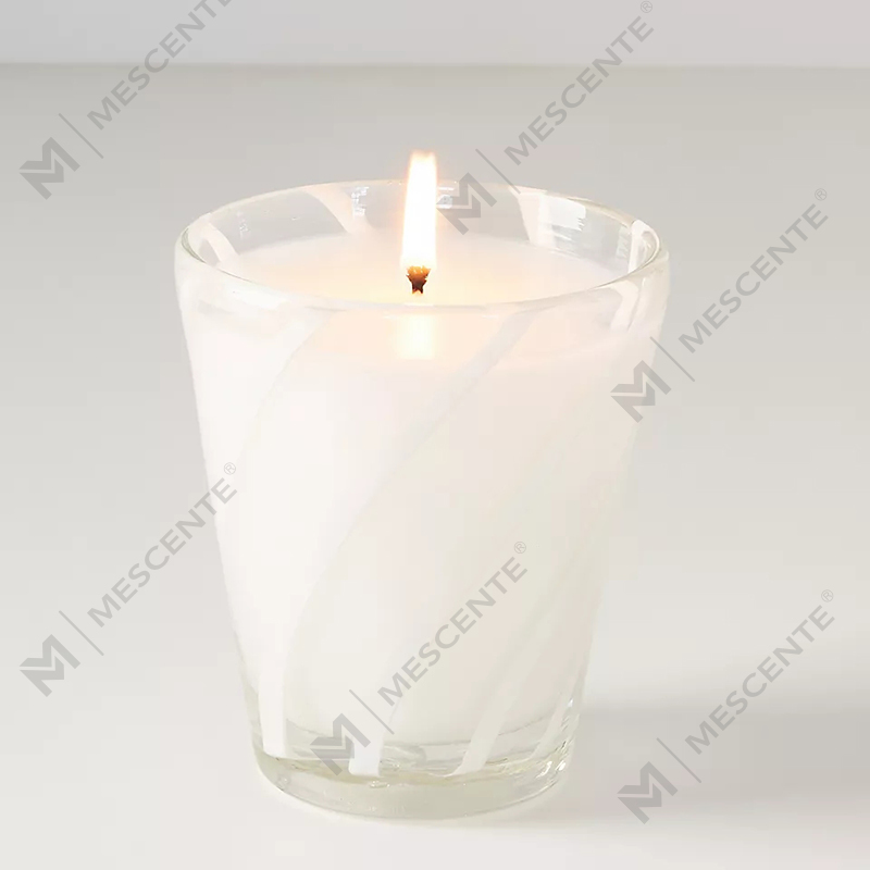 M&Scent luxe witte sojawas gepersonaliseerd logo bruiloft geurkaarsen