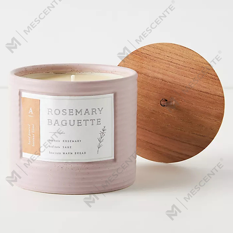 M&Scent Private Label gekleurde keramische potten geurende sojawas chique kaarsen
