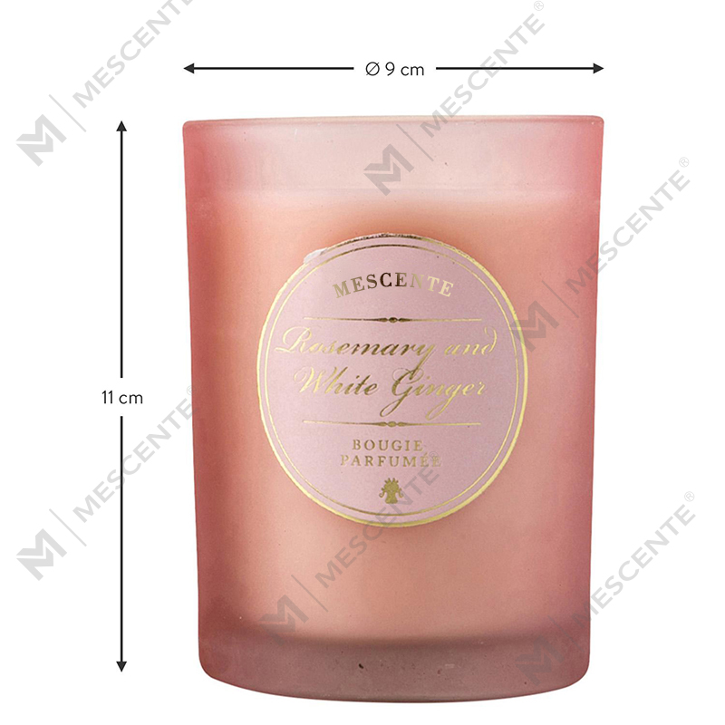 M&Scent Luxe kerstwitte geurkaarsen met gepersonaliseerd logo