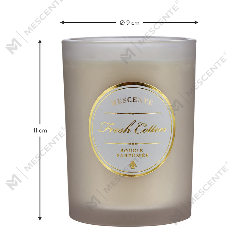 M&Scent Luxe kerstwitte geurkaarsen met gepersonaliseerd logo