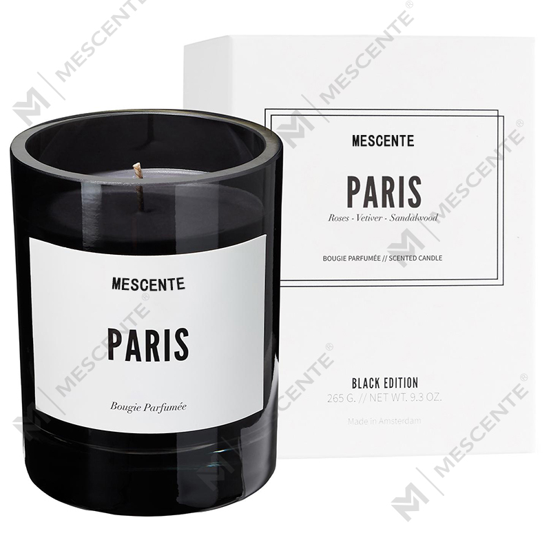 M&Scent Groothandel Luxe Private Label Zwarte Geurkaarsen met gepersonaliseerd logo