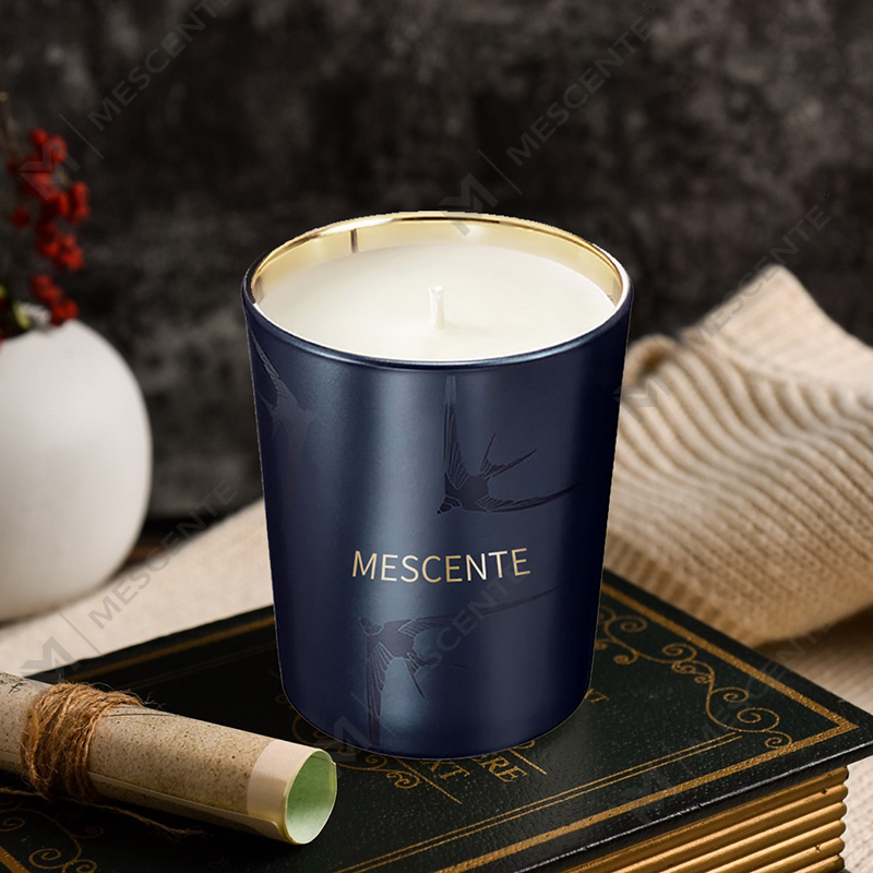M&Scent Handgemaakte luxe glazen houder Pillar Vanille geurkaars met kristallen
