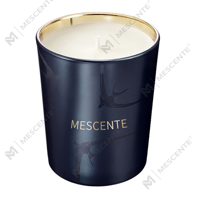 M&Scent Handgemaakte luxe glazen houder Pillar Vanille geurkaars met kristallen