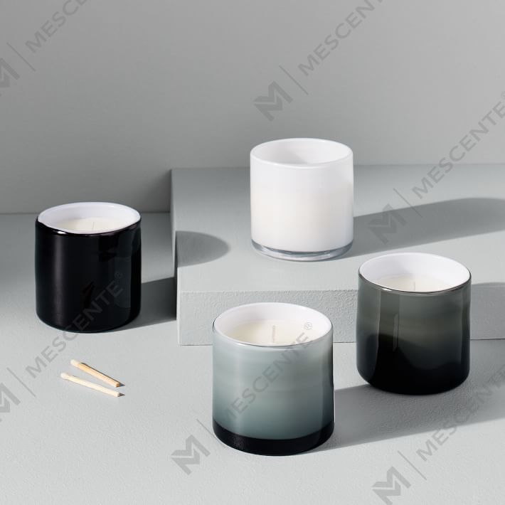Groothandel luxe op maat gepersonaliseerde decoratieve verpakking glazen houder geurkaarsen