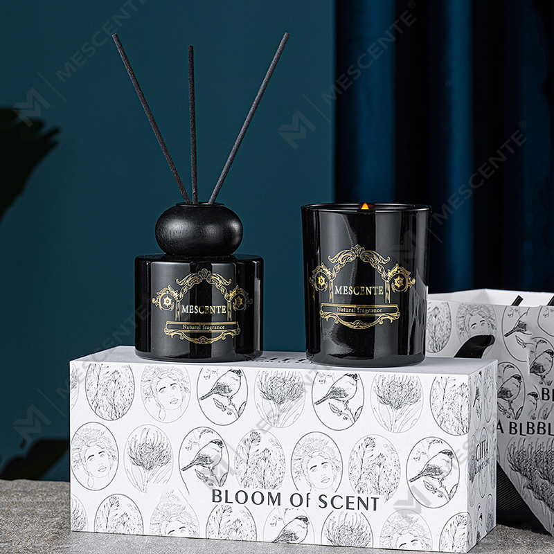 M&Scent luxe private label kaars aroma geurkaars rietverspreider met doosverpakking