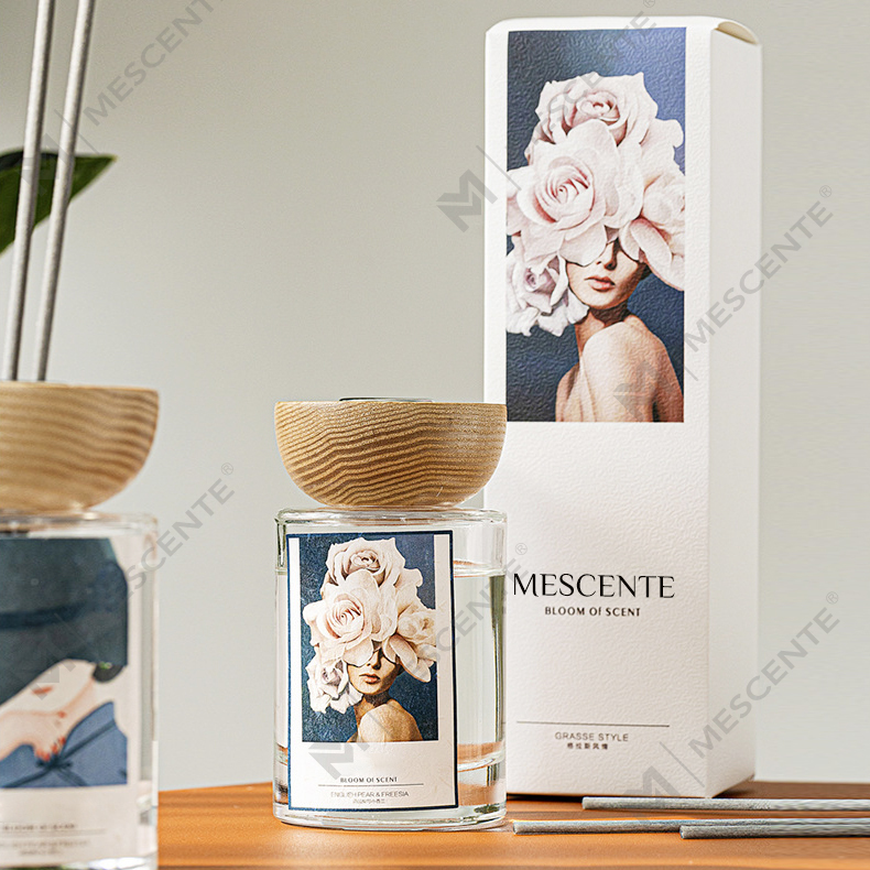 M&Scent groothandel private label glazen flesstokjes rietverspreidersets met stop