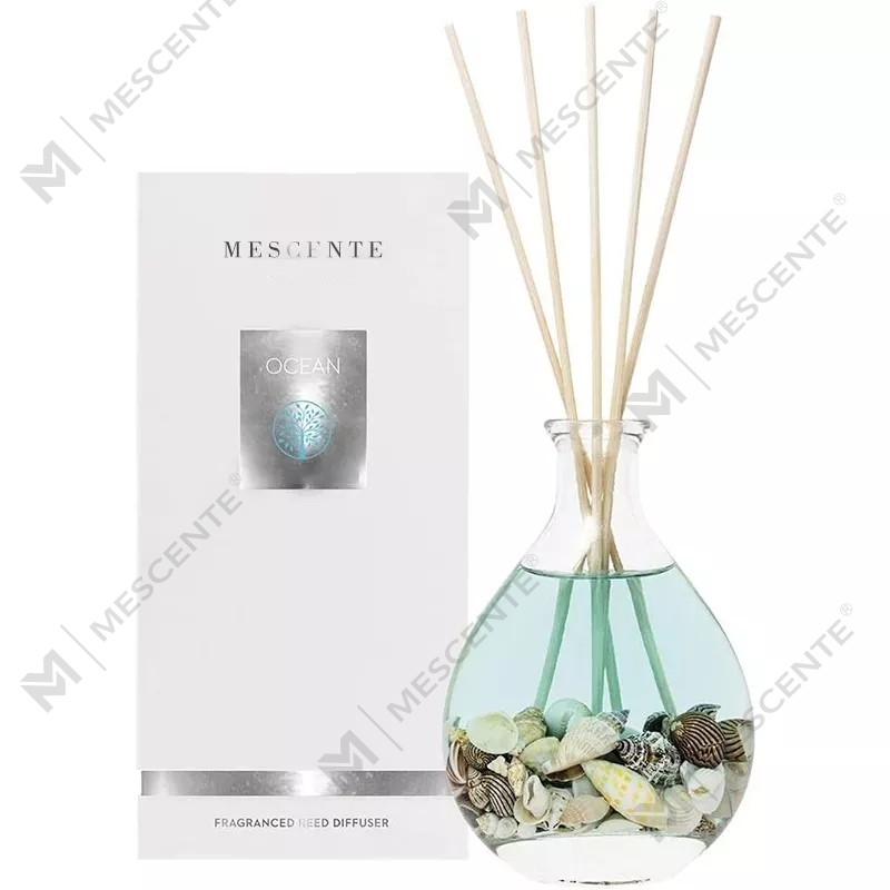 M&Scent groothandel luxe private label glazen fles rotanstok rietverspreidersets met stop