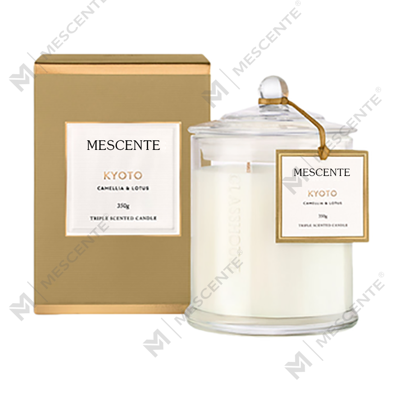 M&Scent groothandel luxe op maat gemaakte private label kerstkoepelvormige sojakaarsen met deksel
