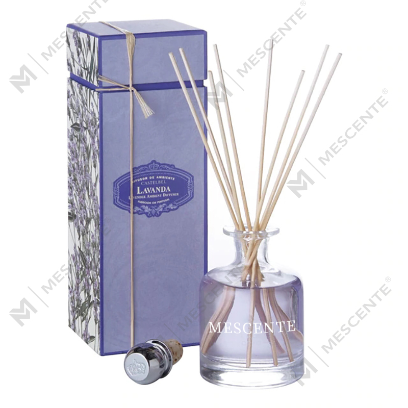 Luxe Lente 400ml Eco Vriendelijke Roze Flessen Cement Grijs Leer Magnolia Geur Bloemstokken Riet Diffuser